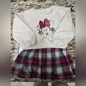 Minnie Mouse Plaid Skirt and Sweatshirt Set